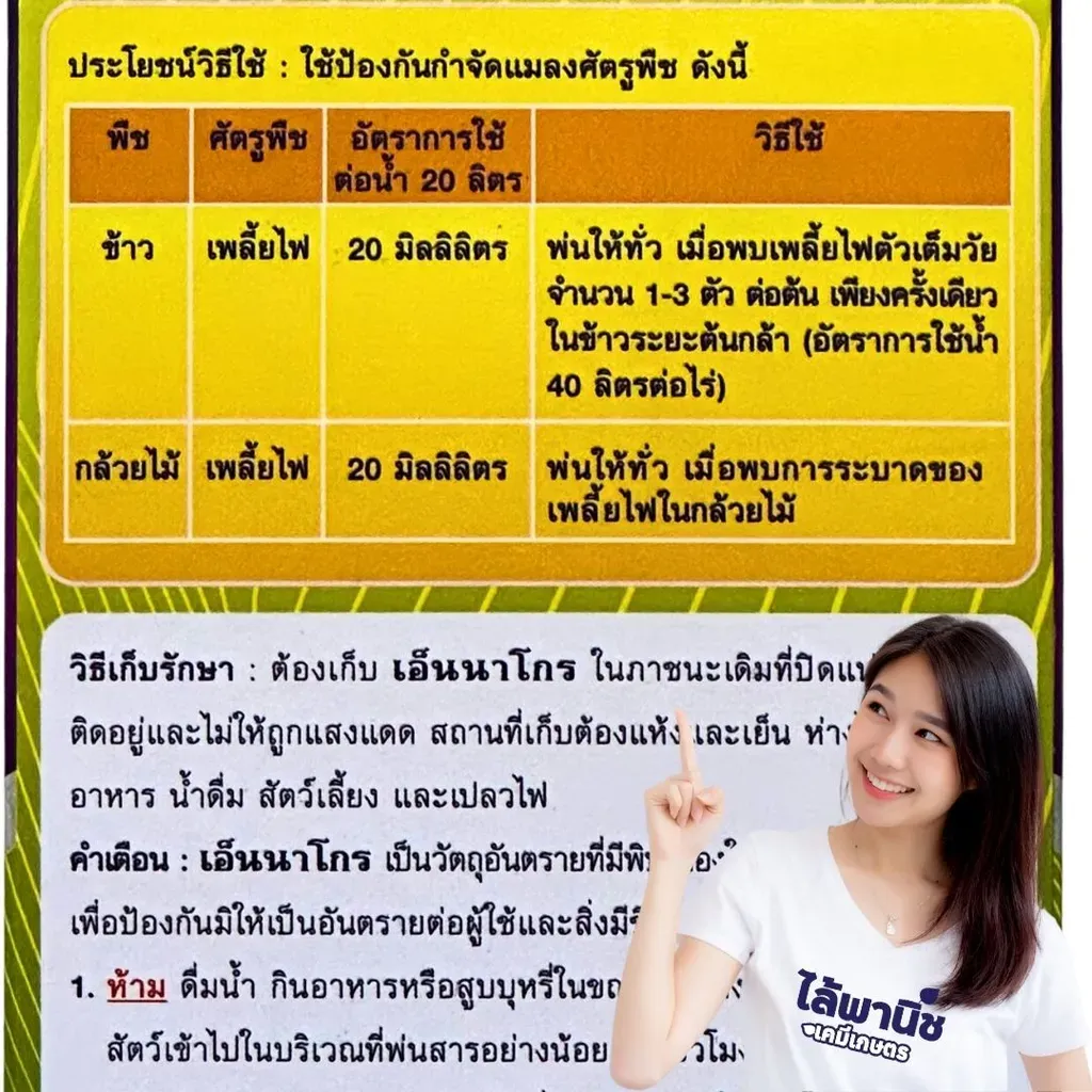 ยากำจัดแมลง เอ็นนาโกร อีมาเมกตินเบนโซเอต วิธีใช้