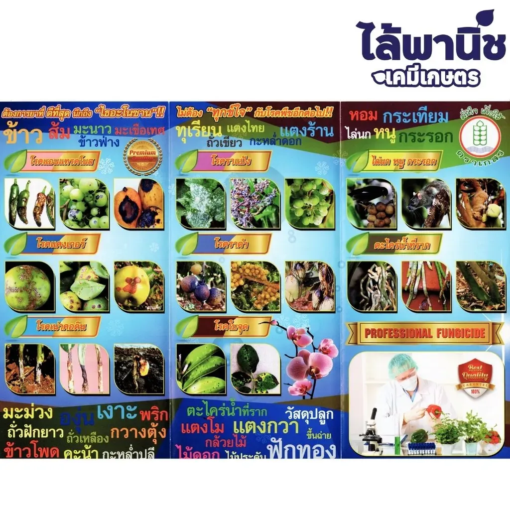 ยากำจัดโรคพืช ไธอะโนซาน100g ไทแรม รูป