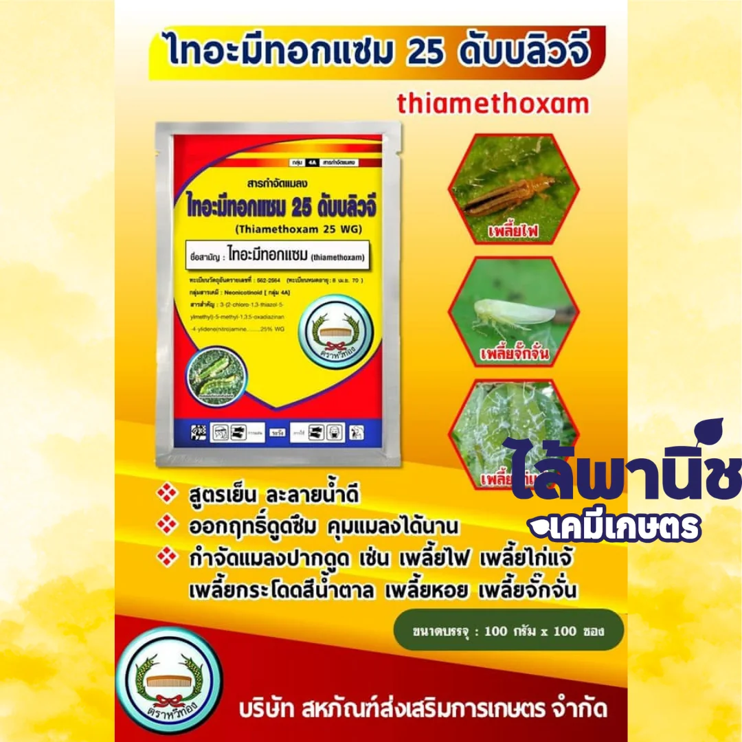 ไทอะมีทอกแซม 100g ซอง หวีทอง ลัง×100_official