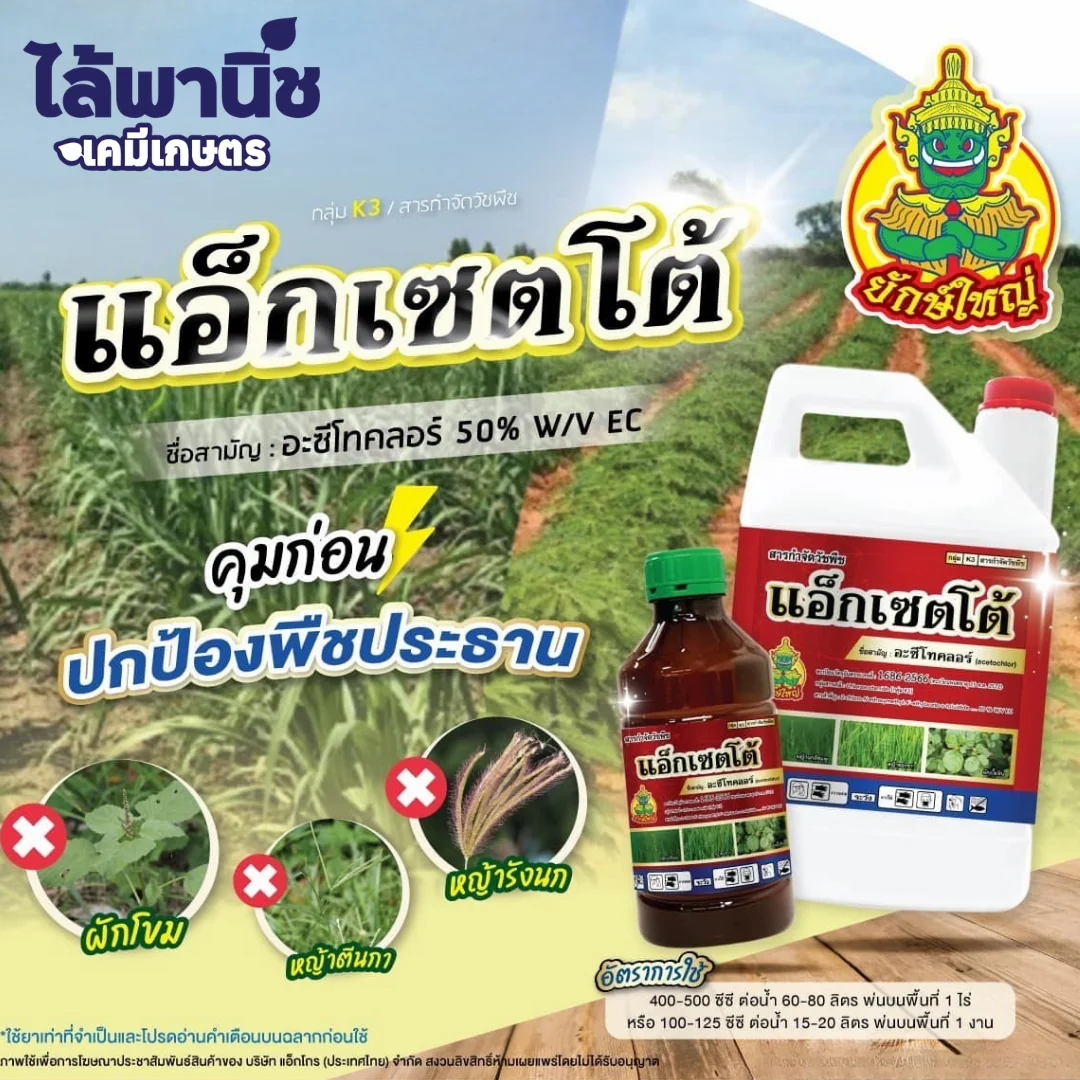 แอ็กเซ็ตโต้ 1L ขวด [อะซีโทคลอร์] ลัง×12_official_4