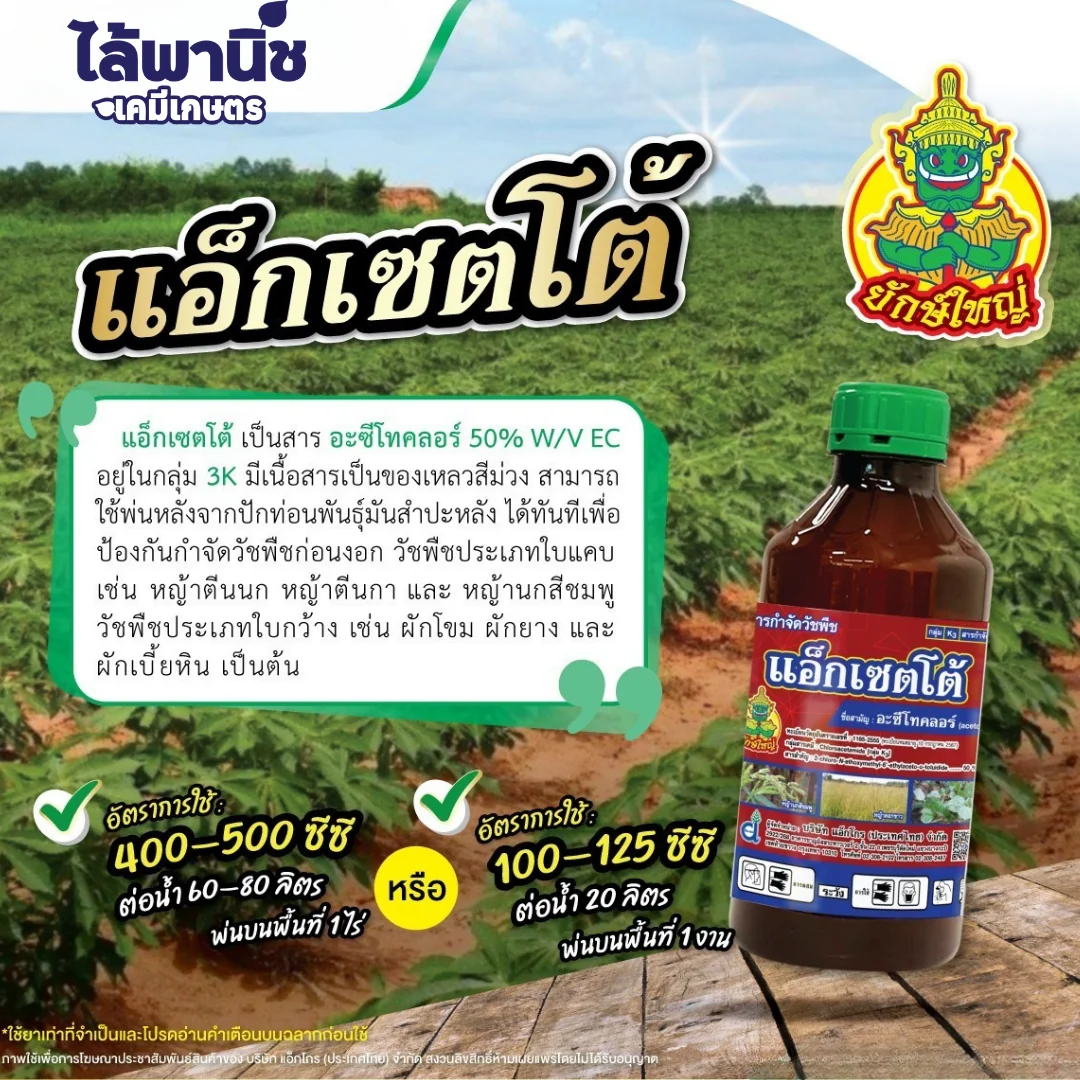 แอ็กเซ็ตโต้ 1L ขวด [อะซีโทคลอร์] ลัง×12_official_5