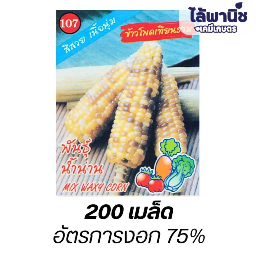ข้าวโพดเทียนรวม (ตราตอง3) ซอง