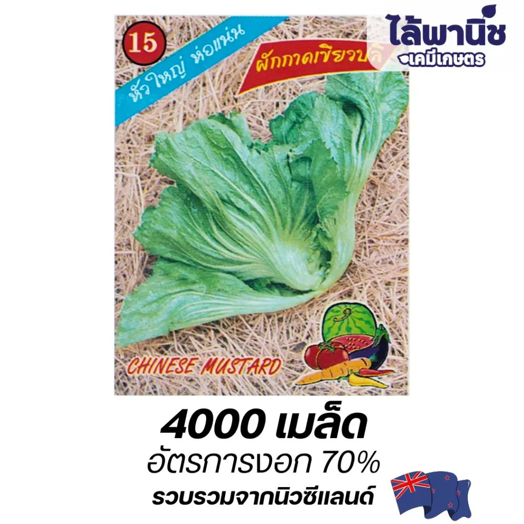 เขียวปลีผักกาดเขียวปลี (ตราตอง3) ซอง
