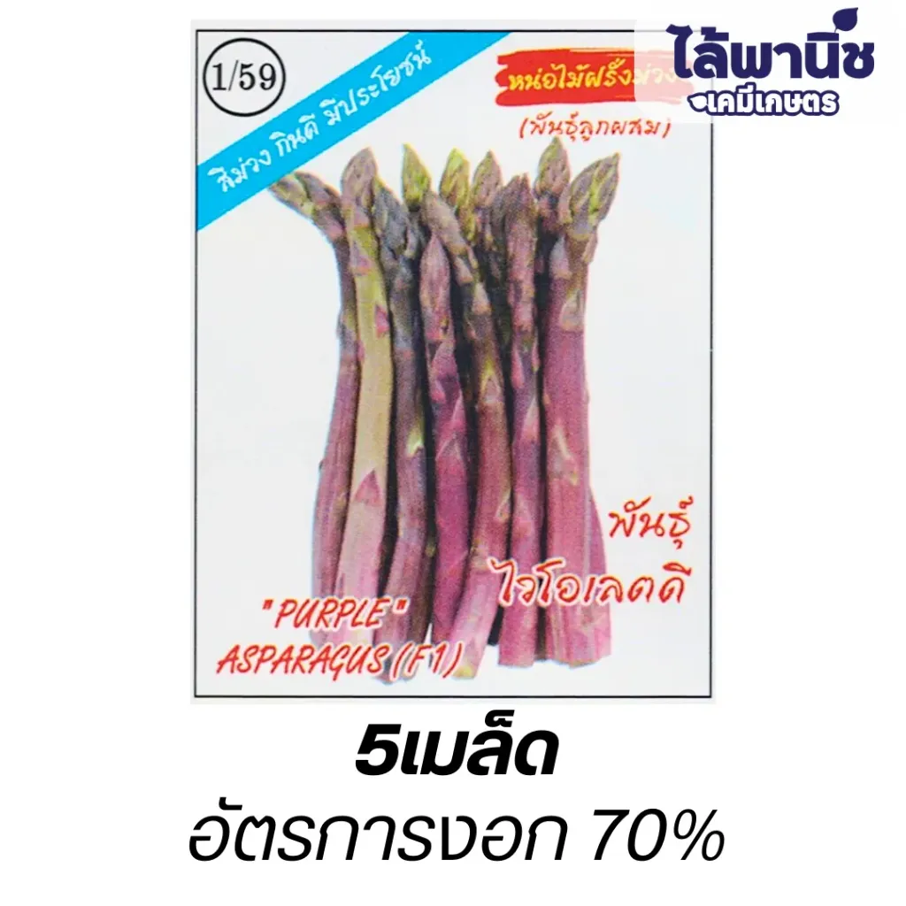 หน่อไม้ฝรั่งม่วงไวโอเลตดี (ตราตอง3) ซอง