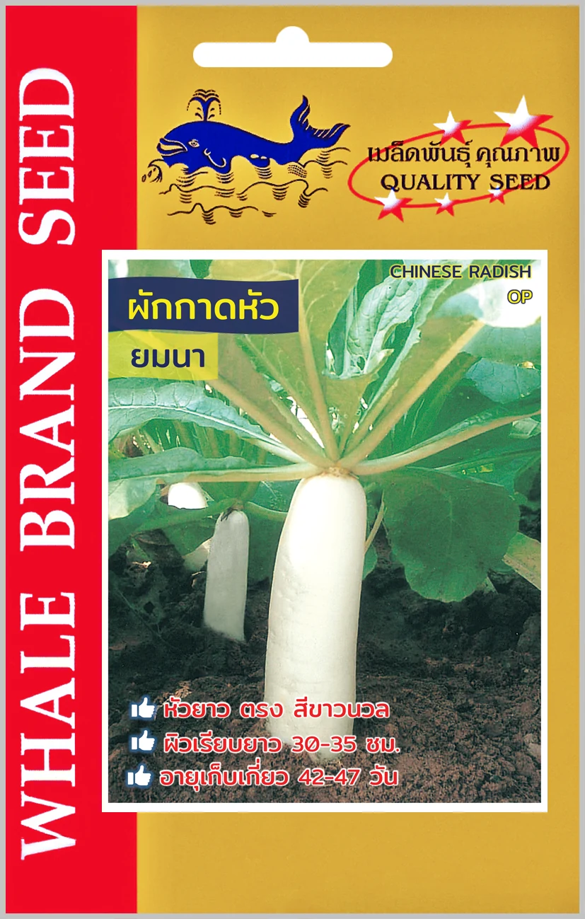 ผักกาดหัวพันธุ์ยมนา (ตราปลาวาฬ) ซอง